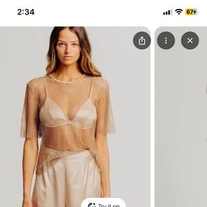 torn by ronny kobo samm top gold size s/2